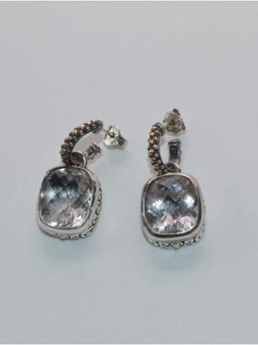 Samuel B. Silver 18k Drop Earrings